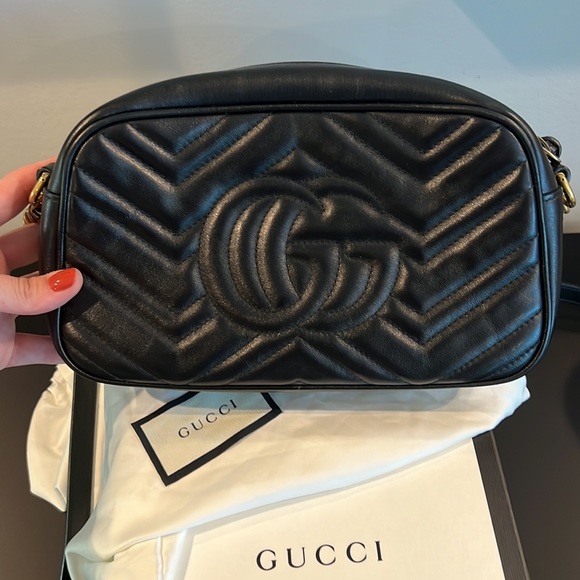 Nearly new Gucci Marmont small matelassé shoulder bag - Picture 4 of 12